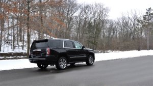 GMC Yukon Denali Performance Exhaust - Single Side Exit - CORSA Performance - Cat Back - Polished Black - `15-`20